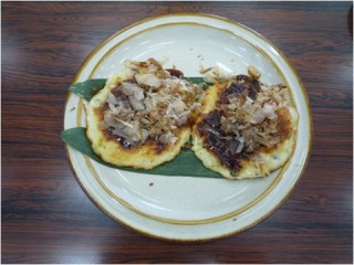 お好み焼き2種(キャベツ味、野沢菜味)